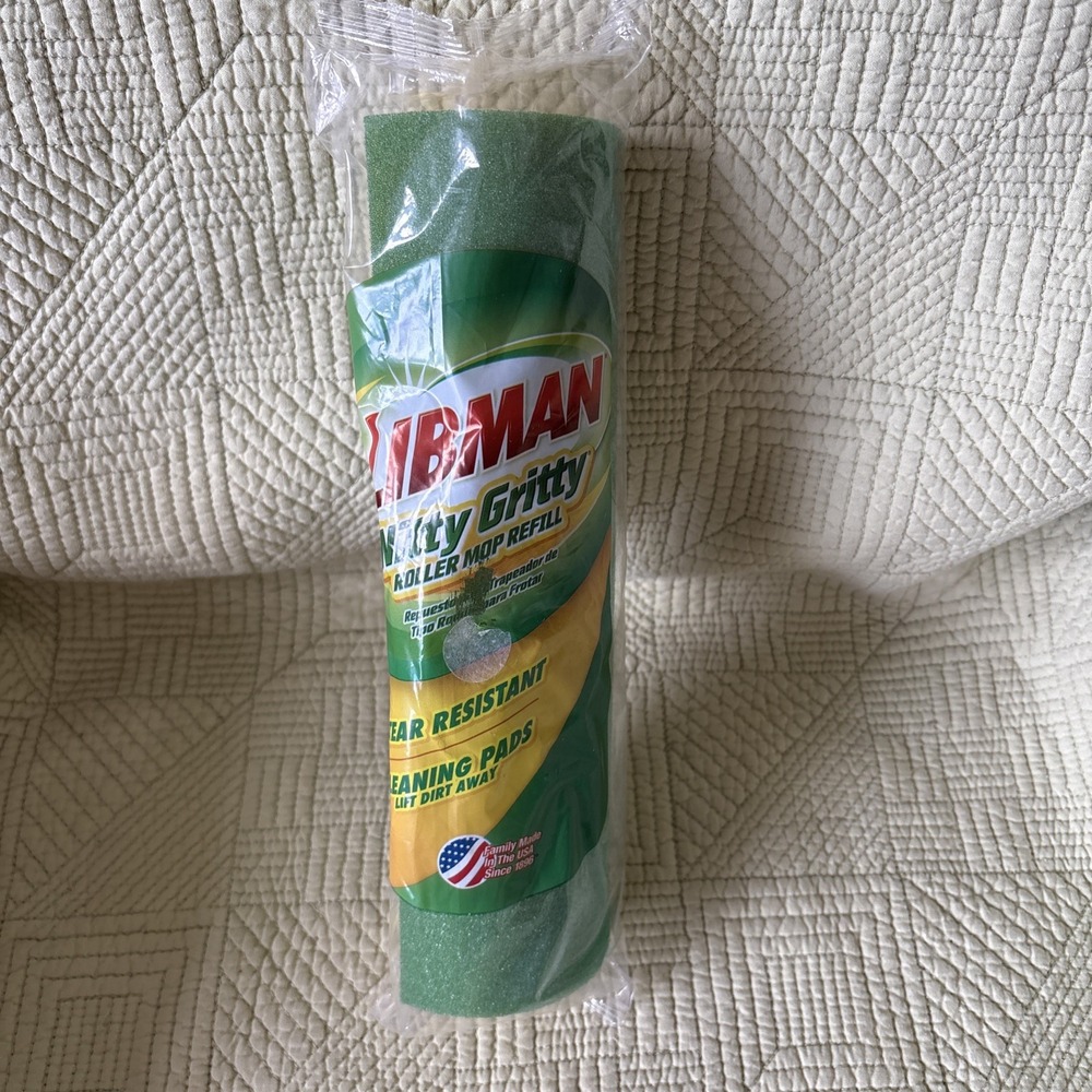 Libman Nitty Gritty Roller Mop Refill 02011 Green Yellow Cleaning Pad USA Made